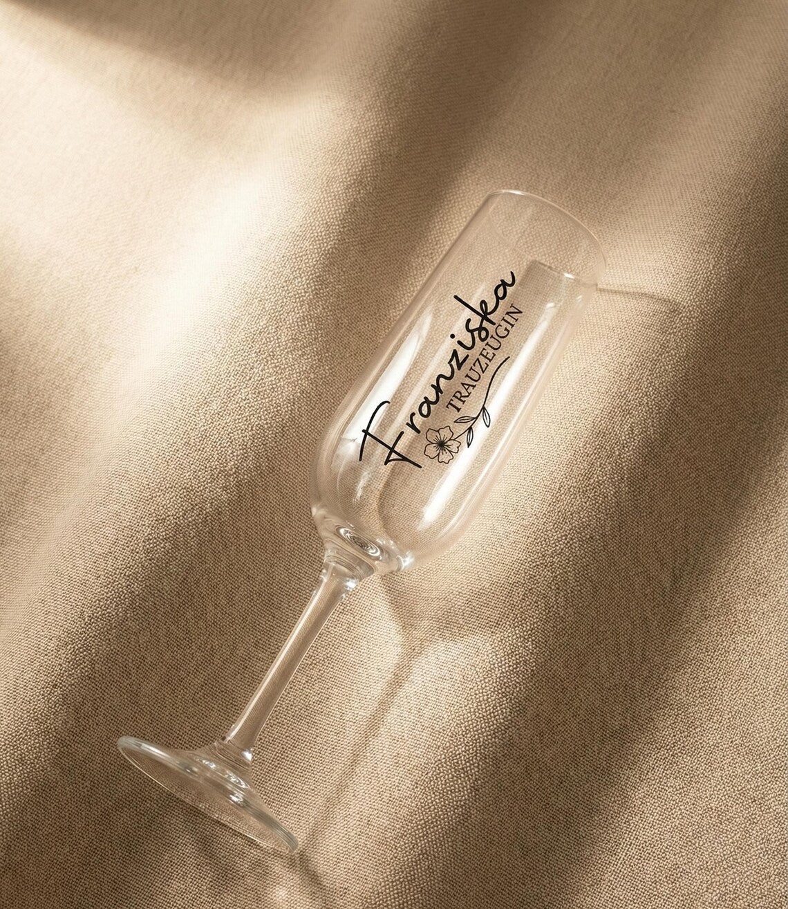 Sektglas für Trauzeuge & Trauzeugin mit Name
