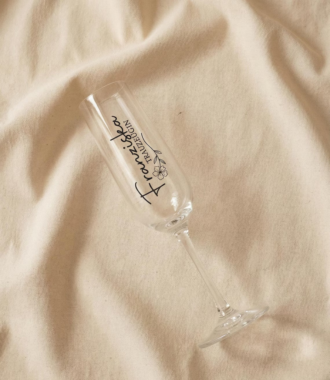 Sektglas für Trauzeuge & Trauzeugin mit Name