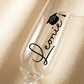 Personalisiertes Sektglas zum Abschluss mit Name & Jahr