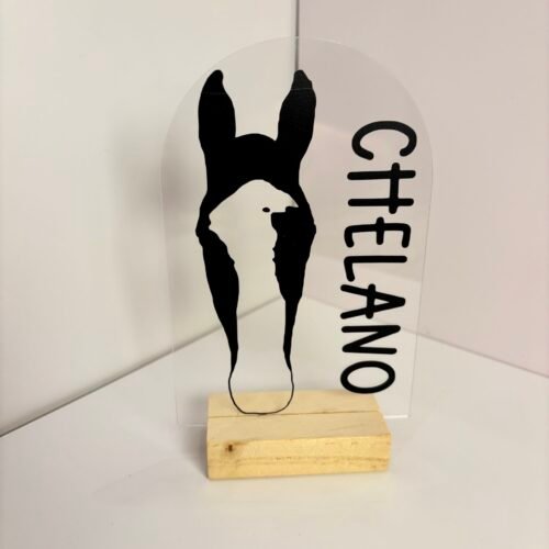 Personalisiertes Pferdeportrait aus Acryl – Pferde Silhouette mit Name