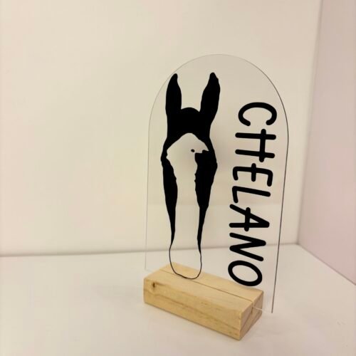Personalisiertes Pferdeportrait aus Acryl – Pferde Silhouette mit Name