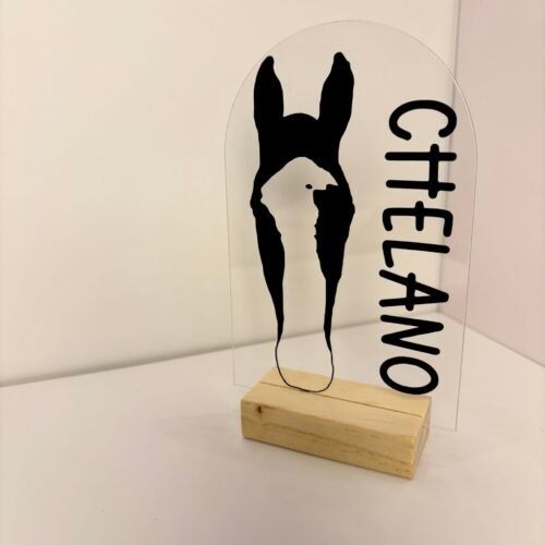 Personalisiertes Pferdeportrait aus Acryl – Pferde Silhouette mit Name