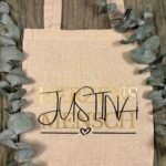 Personalisierte Stofftasche „Herzensmensch“ mit Name - Baumwolltasche in Wunschfarben