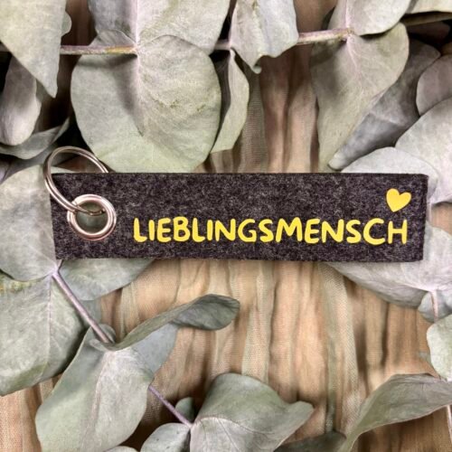 Schlüsselanhänger aus Filz mit Spruch & Symbol