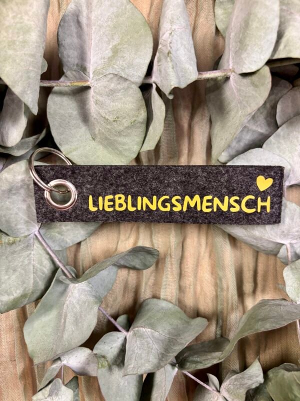 Schlüsselanhänger aus Filz mit Spruch & Symbol