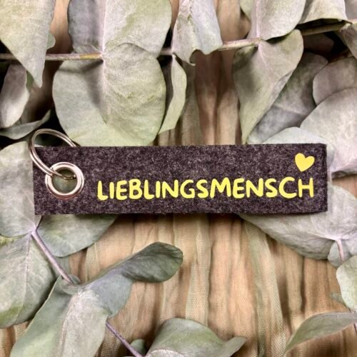 Schlüsselanhänger aus Filz mit Spruch & Symbol