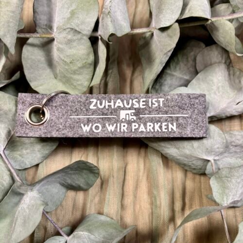 Schlüsselanhänger aus Filz mit Spruch & Symbol
