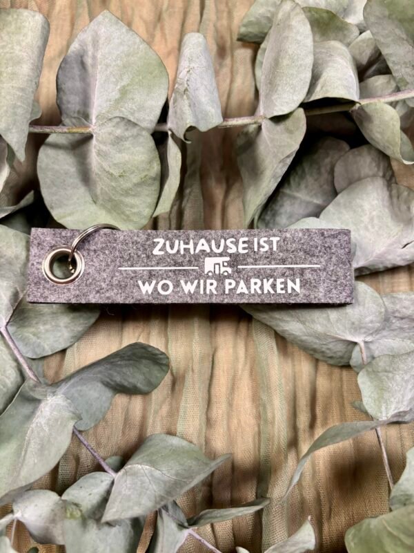 Schlüsselanhänger aus Filz mit Spruch & Symbol