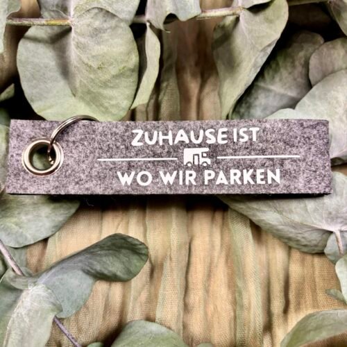 Schlüsselanhänger aus Filz mit Spruch & Symbol