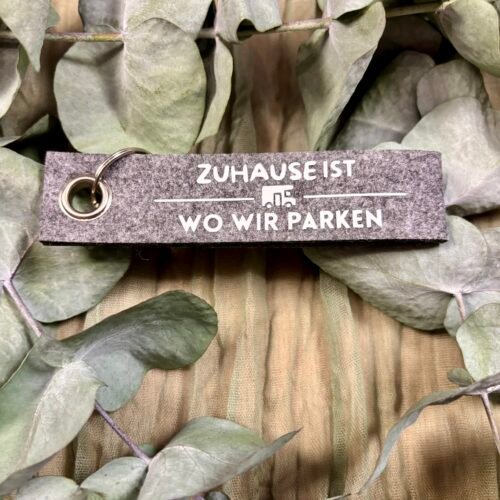 Schlüsselanhänger aus Filz mit Spruch & Symbol