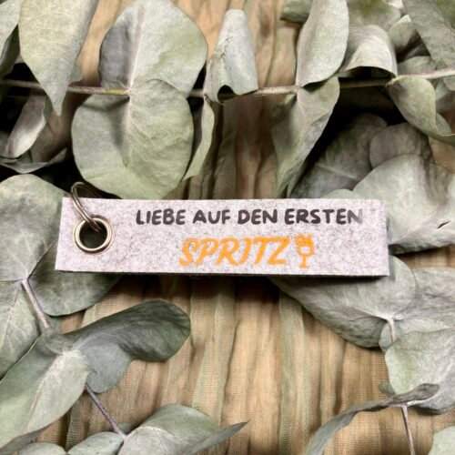 Schlüsselanhänger aus Filz mit Spruch & Symbol