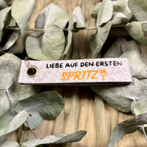 Schlüsselanhänger aus Filz mit Spruch & Symbol