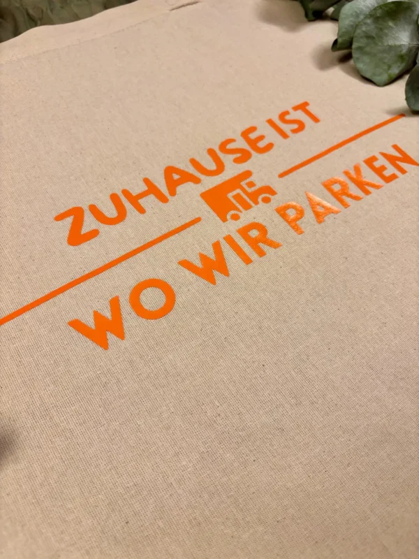Camping Stofftasche - Zuhause ist wo wir parken - Geschenkidee für Camper - Wohnmobil