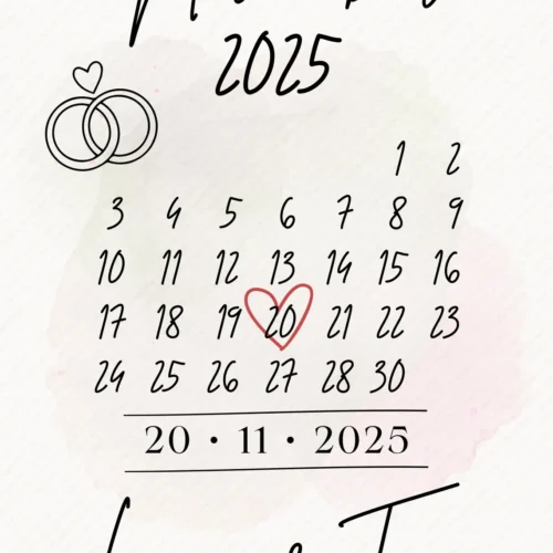 Personalisiertes Datumsposter - Euer besonderer Tag als Digitaldruck - Geschenk zur Hochzeit oder Verlobung