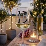 Personalisiertes Weißweinglas mit Initial und Name - elegantes Geschenk